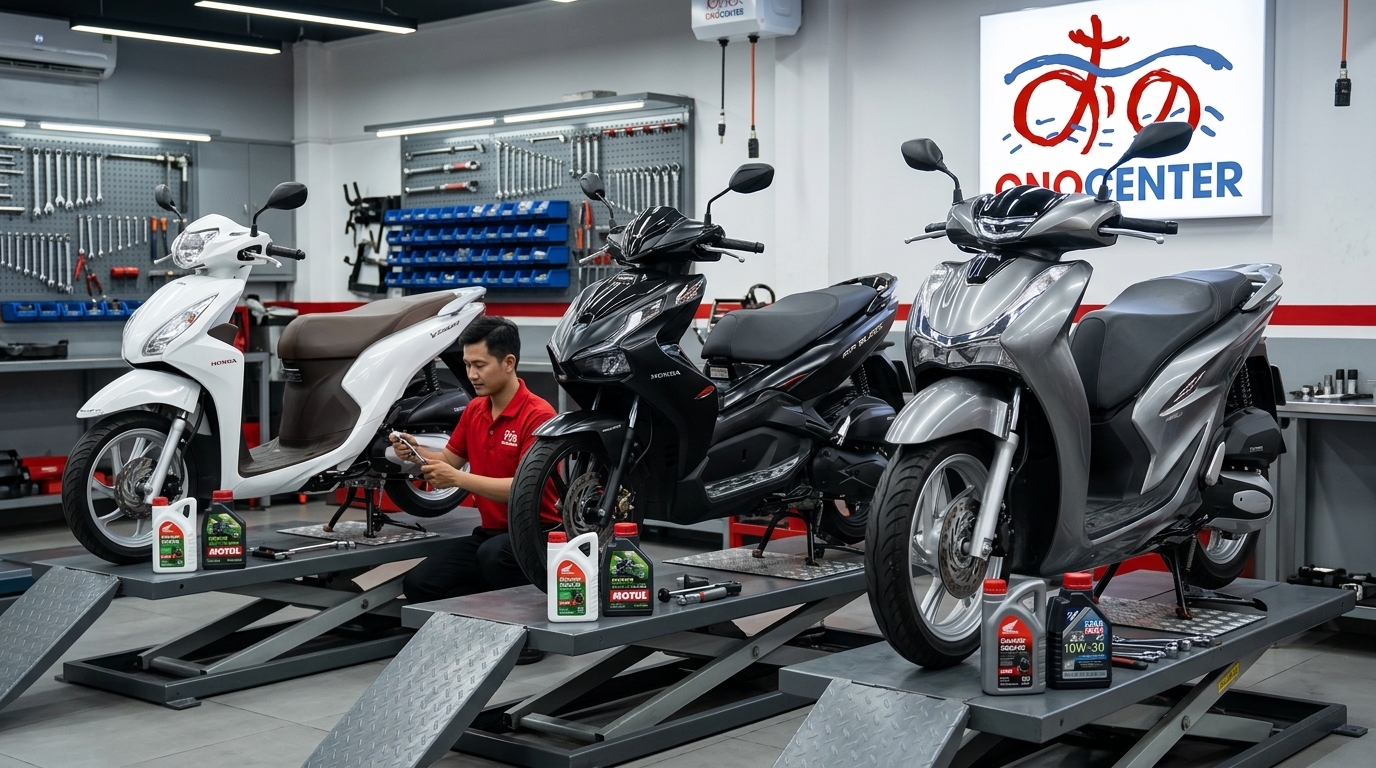 Dầu Nhớt Honda Vision, Air Blade, SH: Chọn Đúng Loại | ONOCENTER