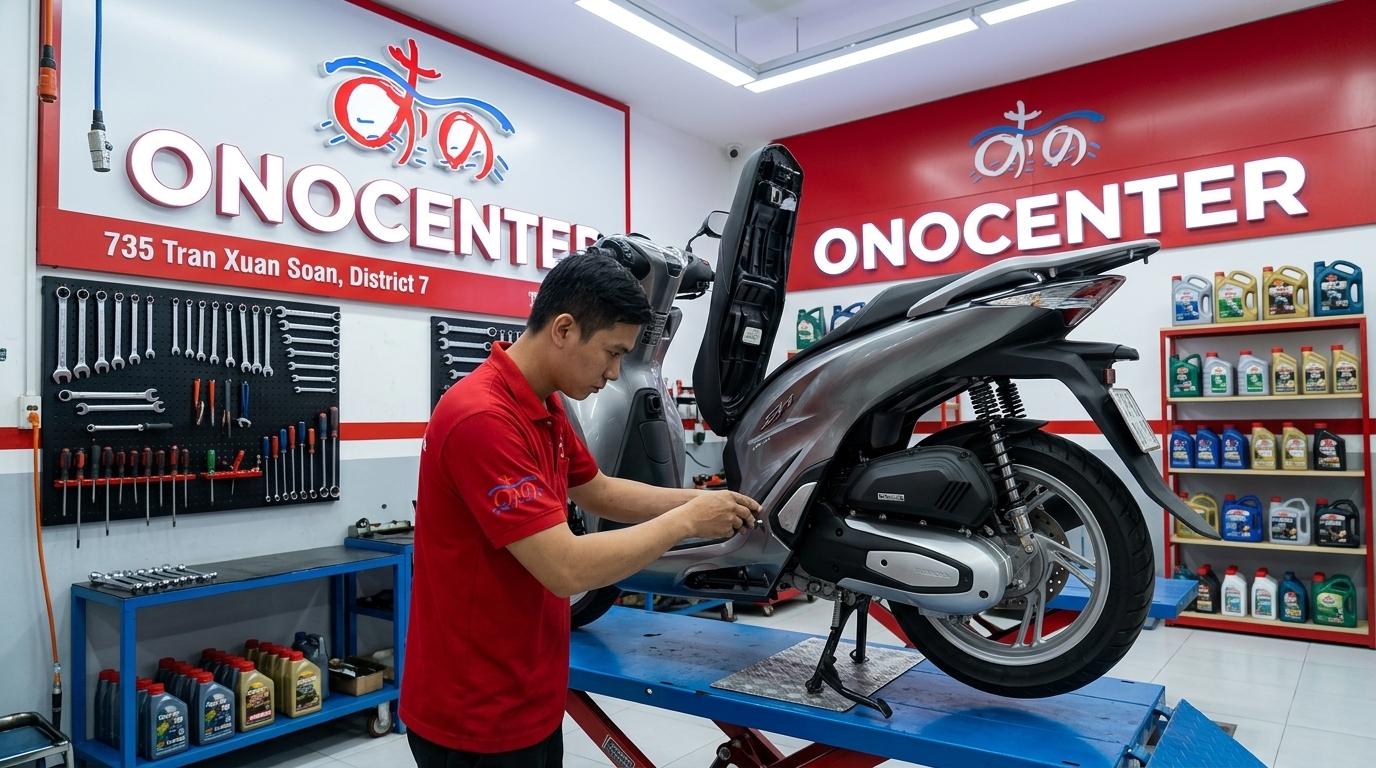 Sửa Xe Máy Quận 7 Uy Tín — Bảng Giá 37 Dịch Vụ ONOCENTER